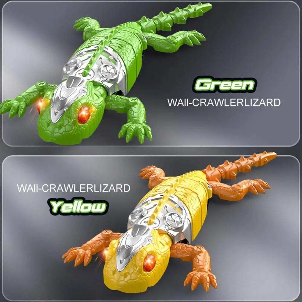 Realistic Biomimetic RC Wall Climbing Lizard Robot Toy Remote Control Gecko That Climb Glass & Smooth Wall Decor Christmas Gift