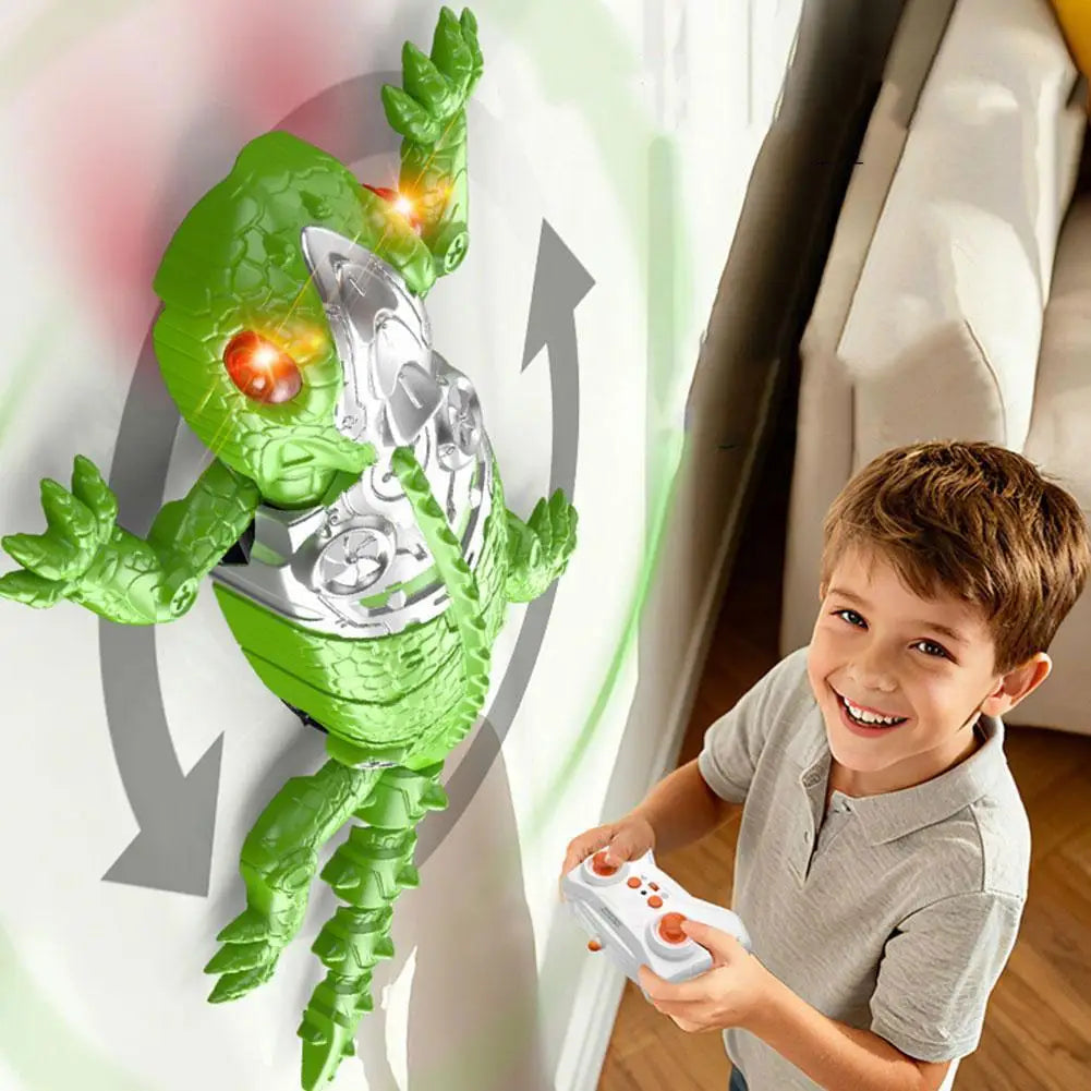 Realistic Biomimetic RC Wall Climbing Lizard Robot Toy Remote Control Gecko That Climb Glass & Smooth Wall Decor Christmas Gift