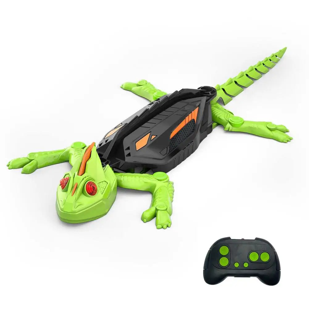 Realistic Biomimetic RC Wall Climbing Lizard Robot Toy Remote Control Gecko That Climb Glass & Smooth Wall Decor Christmas Gift