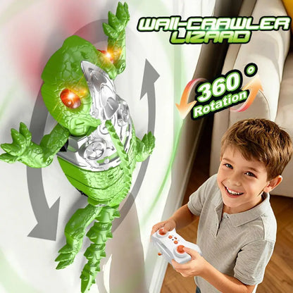 Realistic Biomimetic RC Wall Climbing Lizard Robot Toy Remote Control Gecko That Climb Glass & Smooth Wall Decor Christmas Gift